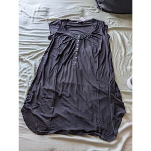 NWT Eileen West ICONIC BLACK TENCEL MODAL NIGHTSHIRT - BLACK  -size XS